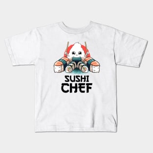 Sushi Chef Sushi Lovers Kawaii Food Japanese Anime Sushi Kids T-Shirt